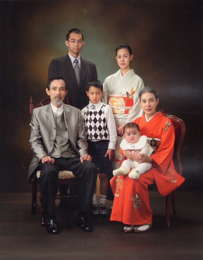 １０年前に家族でお正月に撮影した写真。