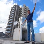 自宅兼事務所裏のマンション。相続税対策かどうかはわかりませんが、２年ほど前に建ったマンションです。