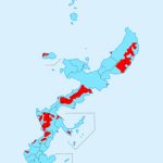 沖縄における在日米軍基地、在日米軍専用施設の面積は沖縄県面積の約10%、沖縄本島の約18%を占めている（ウィキペディアより）
