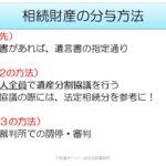 相続財産の分与方法