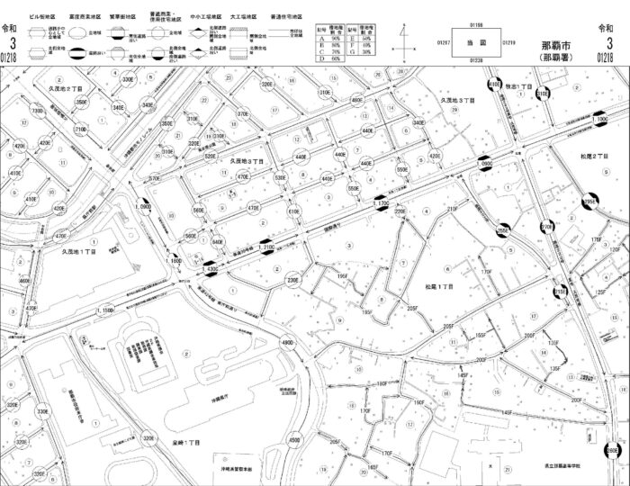 令和３年度　路線価　那覇市泉崎付近