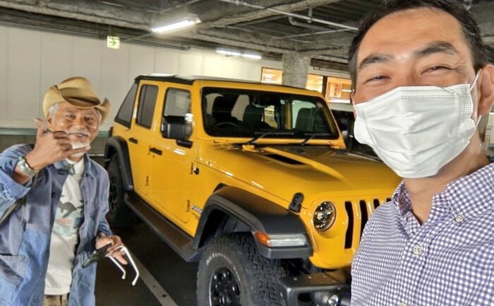ハッピー橋本社長と愛車Jeep